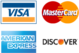 Credit Cards Accepted Visa, Mastercard, American Express, Discover
